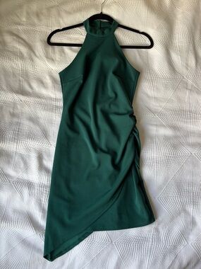 Lulu’s Emerald Green Halter Mini Bodycon Dress